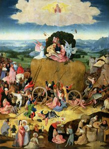 Haywain：三联画的中央小组，c.1500 作者 Hieronymus Bosch