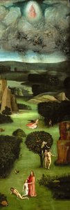 最后的审判》三联画，左面板，约1485年。 作者 Hieronymus Bosch