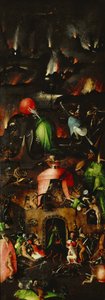 最后的审判》三联画，右面板，约1485年。 作者 Hieronymus Bosch