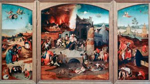 圣安东尼的诱惑三联画，c1480-1516年 作者 Hieronymus Bosch