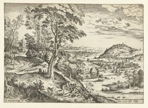 塞法勒斯和普洛克丽丝
带有圣经和神话场景的风景画（系列名称） 作者 马修·科克
