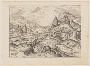 维纳斯与阿多尼斯》，选自《带圣经和神话场景的风景画