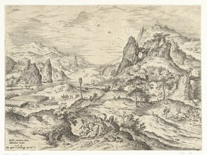 维纳斯哀悼阿多尼斯之死
带有圣经和神话场景的风景画（系列名称） 作者 马修·科克