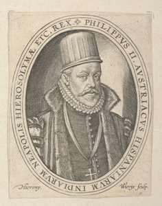 西班牙的菲利普二世（Phillip II），16世纪末-17世纪初（版画）