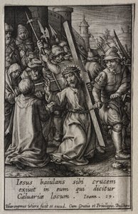 激情：基督背着十字架。 作者 Hieronymus或Jerome Wierix