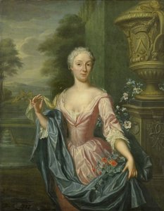 Claudine van Royen（生于 1712 年）的肖像，Pieter Teding van Berkhout 的妻子 作者 希耶洛缪努斯·范·德·迈吉
