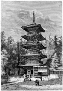 日本日光佛教寺庙，1895年。