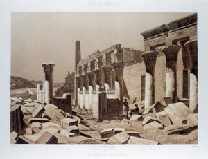 维纳斯阿托尔神庙，菲莱岛》，埃及，1841年 作者 赫梅利
