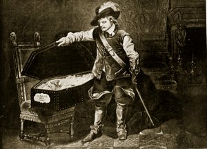 克伦威尔看到查理一世的身体，来自“哈钦森的英国民族故事”，c.1923 作者 希波吕特·德拉罗什（Hippolyte Delaroche）