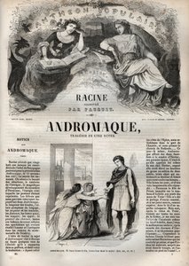 Andromaque五幕悲剧--《让-拉辛作品集》中的版画，由Pauquet绘制，Emile de La Bedolliere作了说明 - 1851年 作者 希波吕特·路易斯·鲍奎特