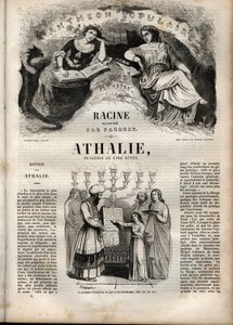 让-拉辛的五幕悲剧《Athalie》--《让-拉辛作品集》中的版画，由Pauquet绘制，Emile de La Bedolliere作了说明 - 1851年 作者 希波吕特·路易斯·鲍奎特