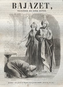 让-拉辛的五幕悲剧Bajazet engraving in "Oeuvres de Jean Racine" illustrated by Pauquet and notice by Emile de La Bedolliere - 1851年 作者 希波吕特·路易斯·鲍奎特