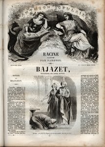 让-拉辛的五幕悲剧Bajazet engraving in "Oeuvres de Jean Racine" illustrated by Pauquet and notice by Emile de La Bedolliere - 1851年 作者 希波吕特·路易斯·鲍奎特