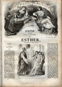 让-拉辛的《以斯帖》插图--《让-拉辛作品》中的雕版，由Pauquet绘制，Emile de La Bedolliere作了说明--1851年 作者 希波吕特·路易斯·鲍奎特