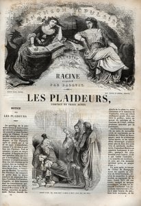 Les Plaideurs (1668)三幕喜剧--《让-拉辛的作品》中的雕刻，由Pauquet绘制，Emile de La Bedolliere作了说明--1851年 作者 希波吕特·路易斯·鲍奎特