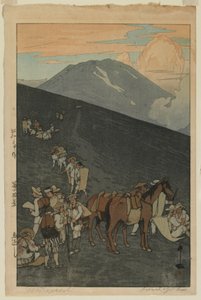 马岸，出自昭和时代《富士山十景》系列 作者 吉田博史