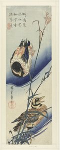 芦苇附近的鸭子 作者 歌川广重 (I)