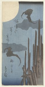 蝙蝠和月亮 作者 歌川广重 (I)