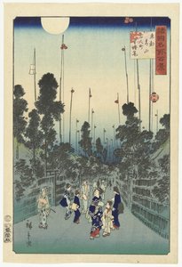 江户青山百人町的晚会
东都青山百人町（物件上的标题）
各省名胜百景（系列名称）
四国名胜百景（文物上的系列名称）