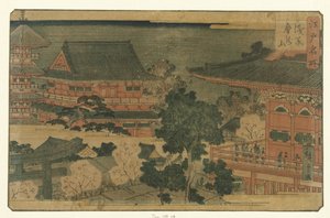 浅草的金龙山寺
浅草金莲山（实物标题）
江户名胜（系列标题）
江户名所（文物上的系列名称） 作者 辻冈屋文助