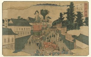 霞关游行
江户名胜（系列标题）
江户名所（物品上的系列名称） 作者 辻冈屋文助