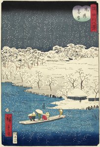 1861年11月在Hashiba的傍晚雪