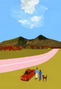 与这对夫妇和他们的狗进行公路旅行。 作者 井筒宏之