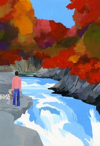 Autumn leaves and rivers 作者 井筒宏之