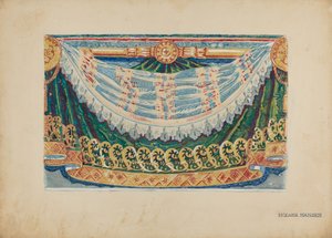 墙纸边框设计，约1939年。