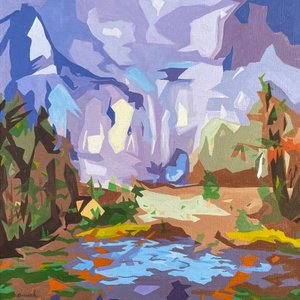 Obscura 景观 #1，2023 年（亚麻布油画） 作者 霍莉·博鲁克