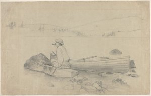 阿迪朗达克山脉，1868年。 作者 荷马·道奇·马丁