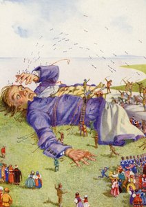 "我感觉左手中了大约一百支箭"（彩色石版画）