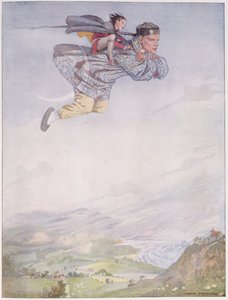 现在，我们很快就会来到天堂花园，选自安徒生（1805-75 年）1920 年版《童话》中的《天堂花园》（纸面水彩画）