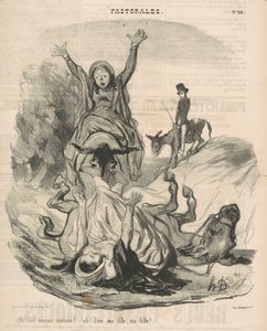 啊！天哪，妈妈，妈妈...哦，上帝，我的女儿... 作者 奥诺雷·杜米埃