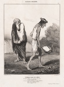 古代史：第 27 盘，忒勒马科斯被爱情蹂躏 作者 奥诺雷·杜米埃