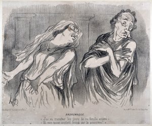 安卓玛奇 雕刻家Honore Daumier（1808-1879）在 "Le Charivari "上的作品。朗尚宫，马赛美术博物馆。 作者 奥诺雷·杜米埃