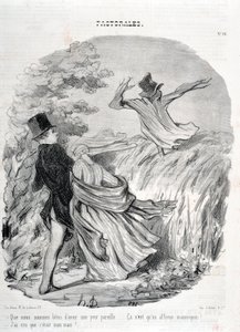 霍诺尔-杜米埃（1808-1879）的艺术作品。Charivari》可以追溯到1845年。Serie PASTORALES "我们有这样的恐惧是多么好啊......"我以为他是我的丈夫！"马赛隆尚宫美术博物馆，马赛 作者 奥诺雷·杜米埃