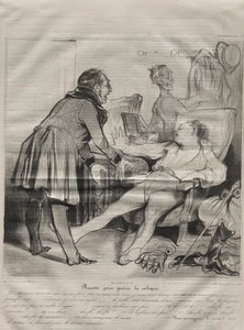 Caricaturana，第72页：1838年1月14日治愈绞痛的食谱。 作者 奥诺雷·杜米埃