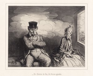 En Chemin de fer... un voisin agréable（《铁路上：一个愉快的邻居） 作者 奥诺雷·杜米埃
