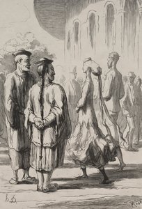 世博会：中国人最多。 作者 奥诺雷·杜米埃
