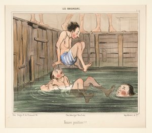 来自 Les Baigneurs 的错误位置！！！...... 作者 奥诺雷·杜米埃