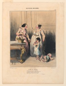 La Mere des Gracques，《古代史》第 46 版 作者 奥诺雷·杜米埃