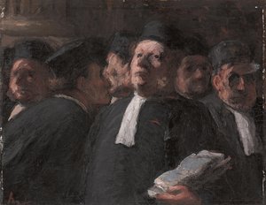 司法宫（Palais de Justice）的Salle des Pas-perdus， 作者 奥诺雷·杜米埃