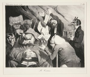 La Tentation.(诱惑》，选自《漫画》杂志第 217 期第 453 插图 作者 奥诺雷·杜米埃