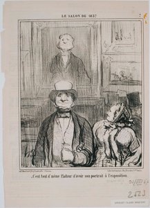 1857年的沙龙-评论，正是在这个酒窖中... 作者 奥诺雷·杜米埃