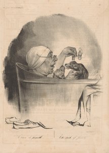 Le bain de famille 家庭之浴，1837年。 作者 奥诺雷·杜米埃