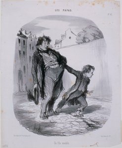 莱斯·帕帕斯（Les Papas）-模范儿子 作者 奥诺雷·杜米埃