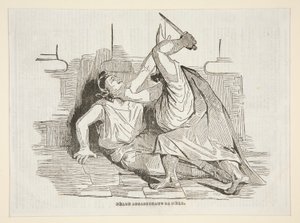 Neron assassinant sa mere，摘自《查理周刊》1834 年 4 月 9 日 作者 奥诺雷·杜米埃