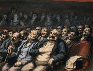 管弦乐队席位，1856-1858。 作者 奥诺雷·杜米埃