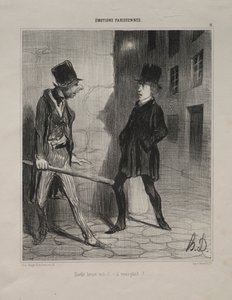巴黎情感，第11页：1839年11月24日，现在几点呢？ 作者 奥诺雷·杜米埃